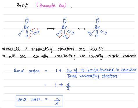 [Solved] Draw resonance Lewis structures for bromate(V), [BrO3] − ...