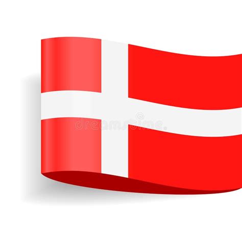 Denmark Flag Vector Label Tag Icon Stock Illustration - Illustration of ...