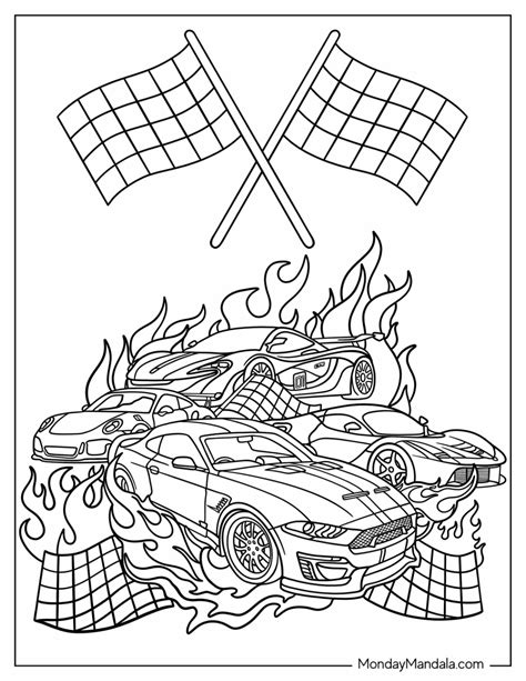 26 Hot Wheels Coloring Pages (Free PDF Printables)