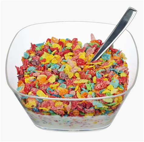 Bowl Of Fruity Pebbles Cereal, HD Png Download - kindpng