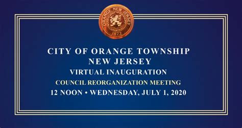 Watch the City of Orange Township Virtual Inauguration – Orange City ...