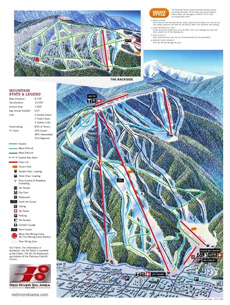 Red River Ski Area Trail Map • Piste Map • Panoramic Mountain Map