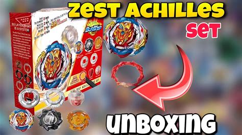 zest achilles beyblade set unboxing and review | pocket toon - YouTube