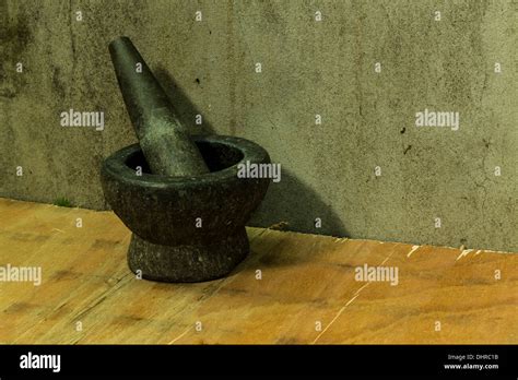 Stone Mortar and Pestle Stock Photo - Alamy