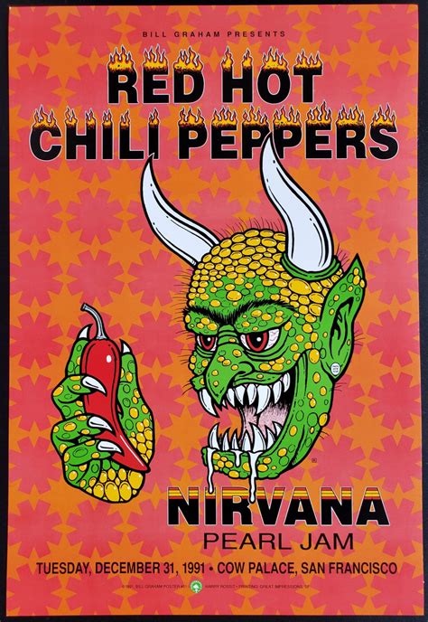 Nirvana Concert Poster (13″ x 19″): Nirvana, Pearl Jam and Red Hot ...