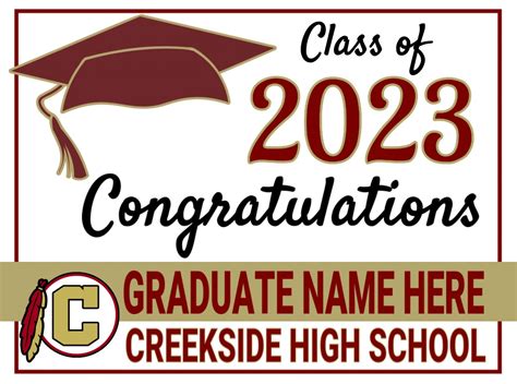 Creekside Graduation Signs | FREE SHIPPING | A Better Sign