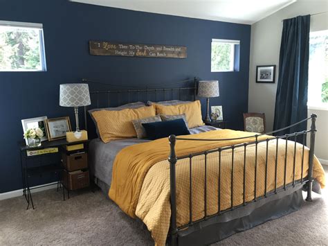 Navy And Yellow Bedroom – The Urban Decor