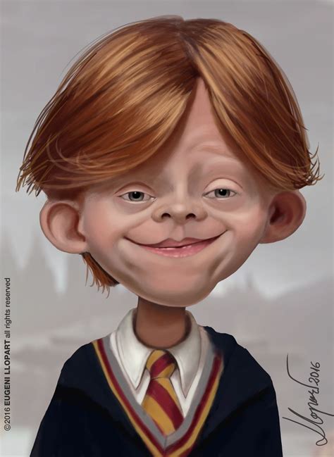 Caricatura de Ron Weasley Harry Potter | Caricaturas de famosos ...