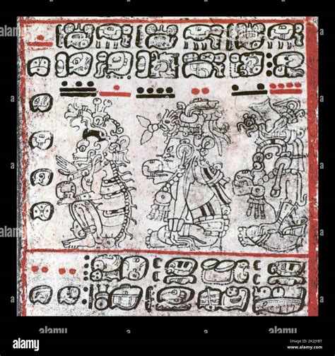 Dresden codex fragment maya culture hi-res stock photography and images ...