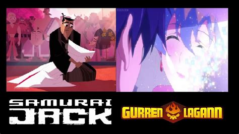 Samurai Jack & Gurren Lagann - Ending Comparison - YouTube