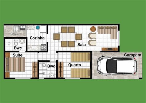 plantas de casas pequenas 2 quartos - Pesquisa Google | Plantas de ...