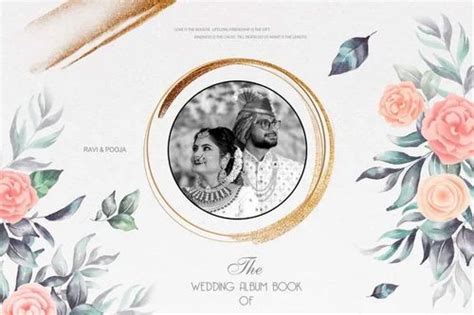 Wedding Album Cover Page Design 10 PSD background 2024 Size 12X18 at Rs ...