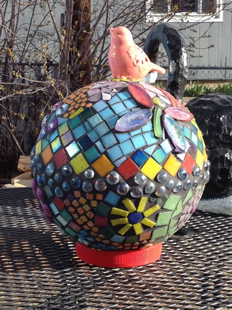 Pin by Mary Capron on Concrete garden | Mosaic bowling ball, Mosaic ...