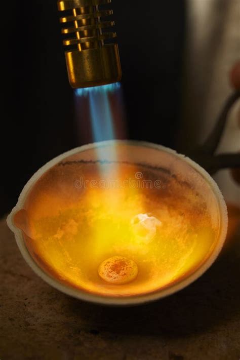 Gold melting stock photo. Image of industrial, flame - 31681802