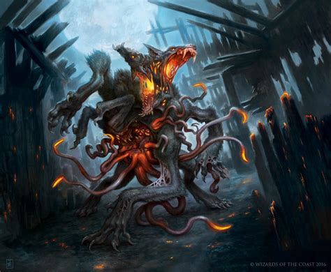 Erupting Dreadwolf MtG Art from Eldritch Moon Set by Zack Stella - Art ...