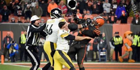 Steelers vs Browns Game Erupts Into Violent Brawl After Myles Garrett ...