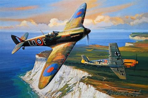 Dogfight over the White cliffs | Spitfires, Hurricanes and ...