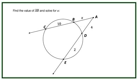 Intersecting Secants Theorem: Geometry - Math Lessons