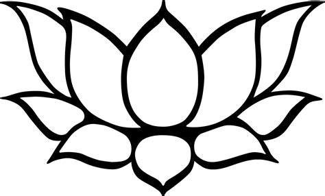 Lotus Flower Black And White PNG Transparent Lotus Flower Black And ...