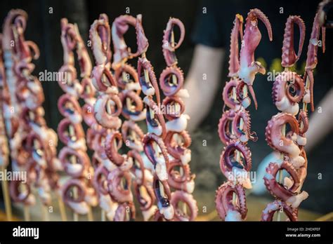 octopus, streetfood, octopuses Stock Photo - Alamy