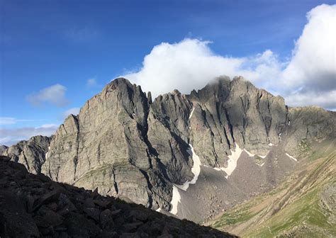 Crestone Needle and Crestone Peak in the Sangre de Christo Range ...