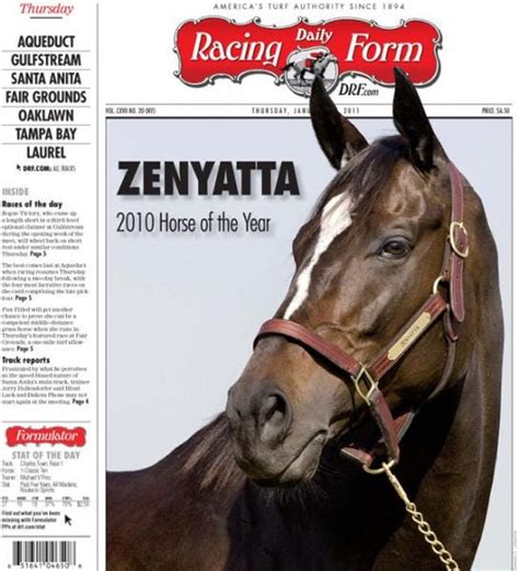 Zenyatta: 2010 Horse of the Year - Daily Racing Form cover | Daily ...