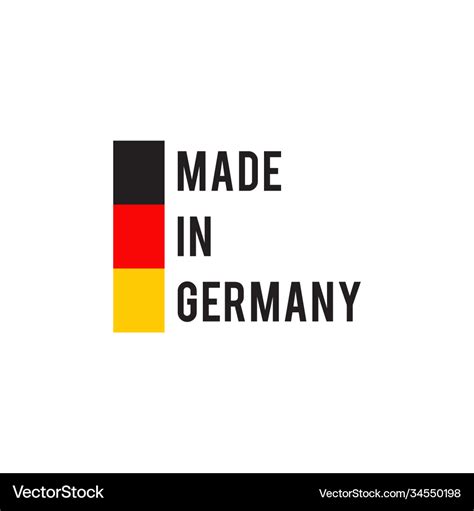 Made in germany logo design template Royalty Free Vector