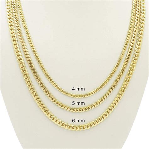 4mm Micro Cuban Link Chain in 14K Solid Yellow Gold - Cadena Cubana ...