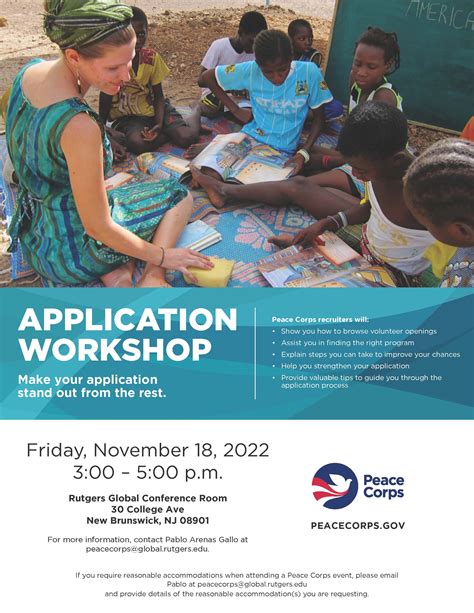 Peace Corps Application Workshop | Rutgers