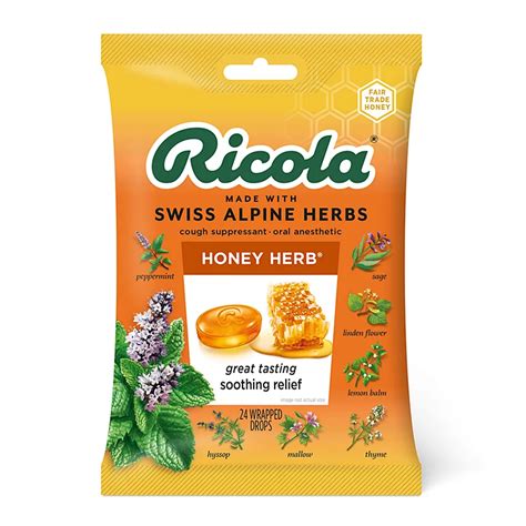 Ricola Cough Suppressant Throat Drops, Honey-Herb - Shop Medicines ...