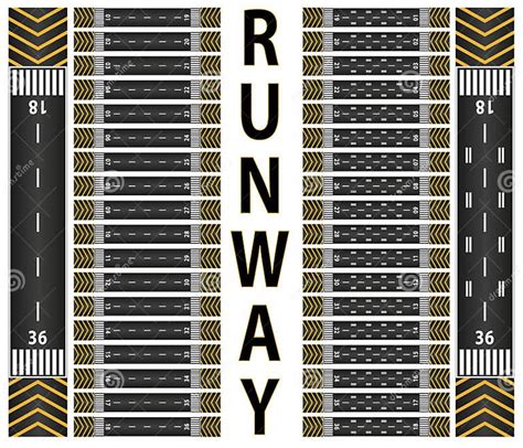 Airport Runway, Template, Vector Illustration Stock Vector ...