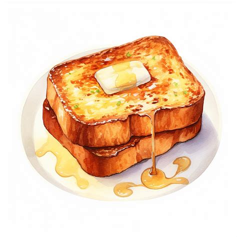 Premium Vector | Watercolor art style french toast drawing