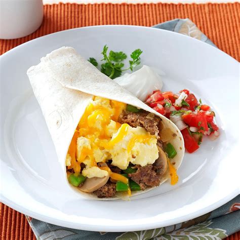 Sausage Breakfast Burritos | Taste of Home