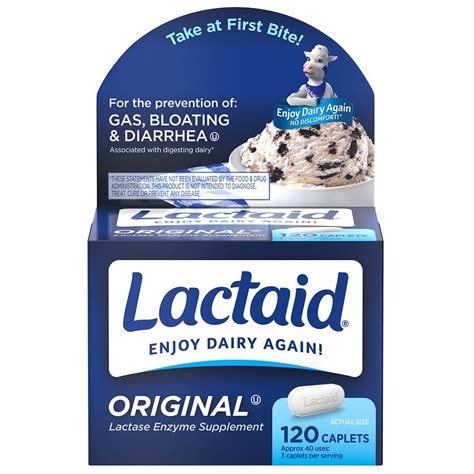 Lactaid Original Strength Lactose Intolerance Relief Caplets | Walgreens