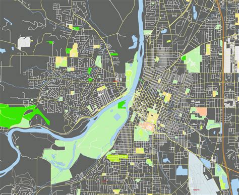 Salem Oregon US: Free download vector map of Salem Oregon US in Ai, PDF ...