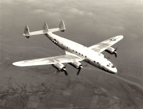 [Photo] Prototype C-69 Constellation aircraft in flight, 1943 ...