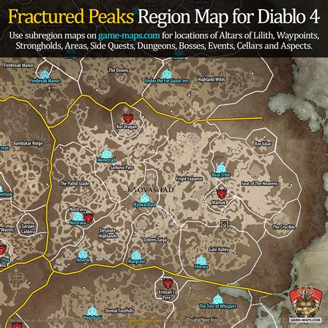 Fractured Peaks Map for Diablo 4