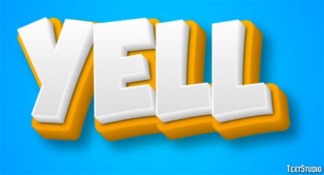 Yell Text Effect and Logo Design Word