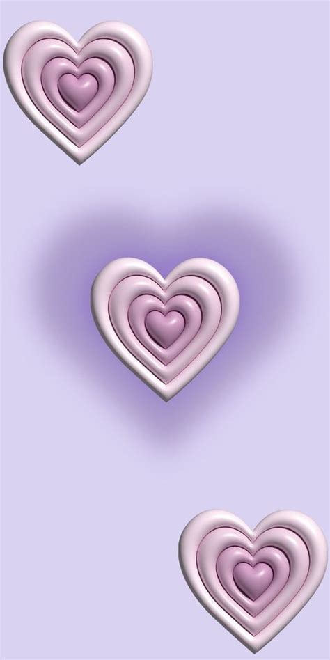 Wall paper idea 3D with hearts💜 | Fondos de pantalla de iphone, Ideas ...