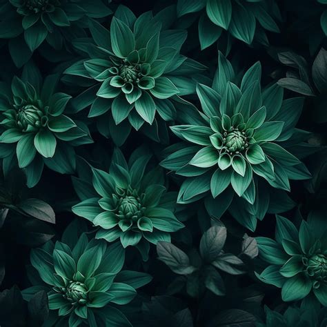 Premium AI Image | green floral background