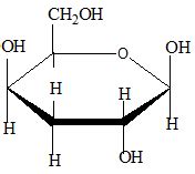 β D Galactose is represented as