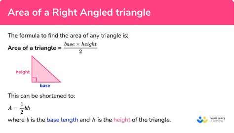 Right Angled Triangle Formula