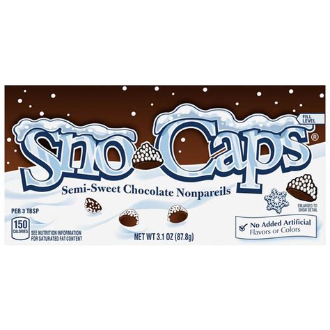 Sno-Caps Semi Sweet Chocolate Nonpareils, Bulk Ferrero Candy (3.1 oz ...