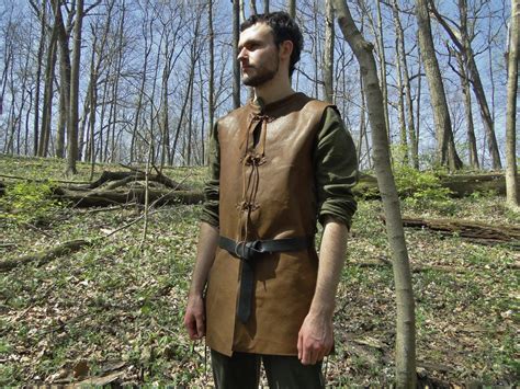 RESERVED for Rob Medieval Leather Tunic Jerkin Lace up