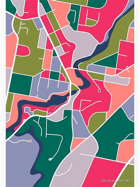 "Bracebridge, Ontario, Canada Town Map" Poster for Sale by kbracey ...