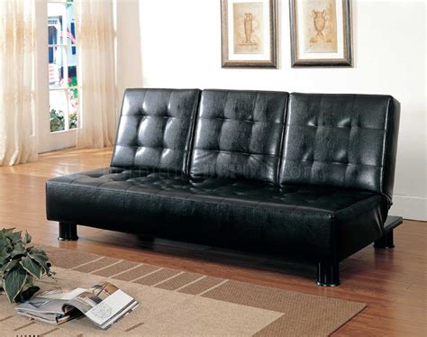 4792PU Sofa Bed in Black Vinyl Leather by Homelegance