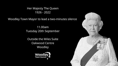 Two minutes silence for Queen Elizabeth II - Woodley Town Council