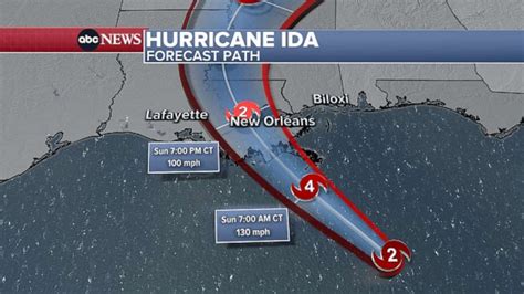 Ida closes in on Louisiana as Category 2 hurricane: Latest forecast ...