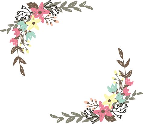 Flower Border Clipart Transparent Background - Image to u