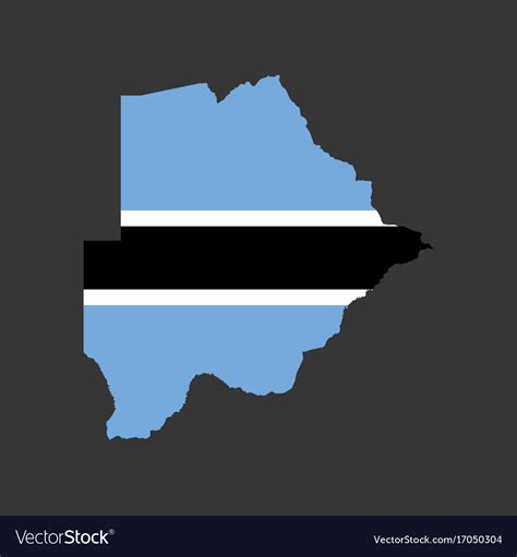 Botswana flag and map Royalty Free Vector Image